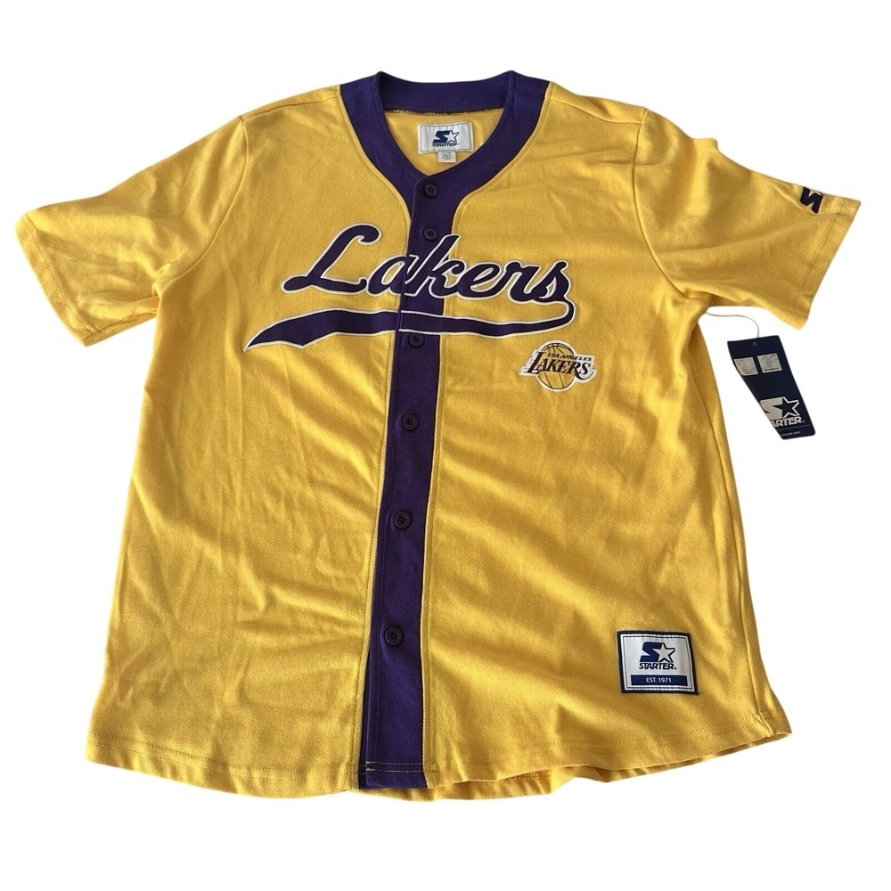 Starter Los Angeles Lakers Gold Jersey Men's Large NWT